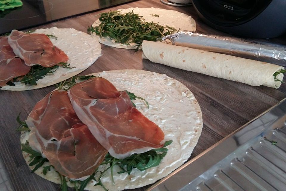 Rucola-Schinken-Wraps