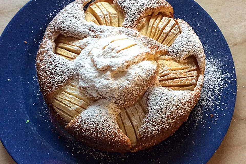 Einfacher versunkener Apfelkuchen