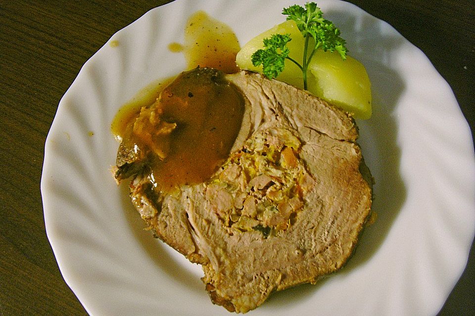 Gefüllter Schweinebraten