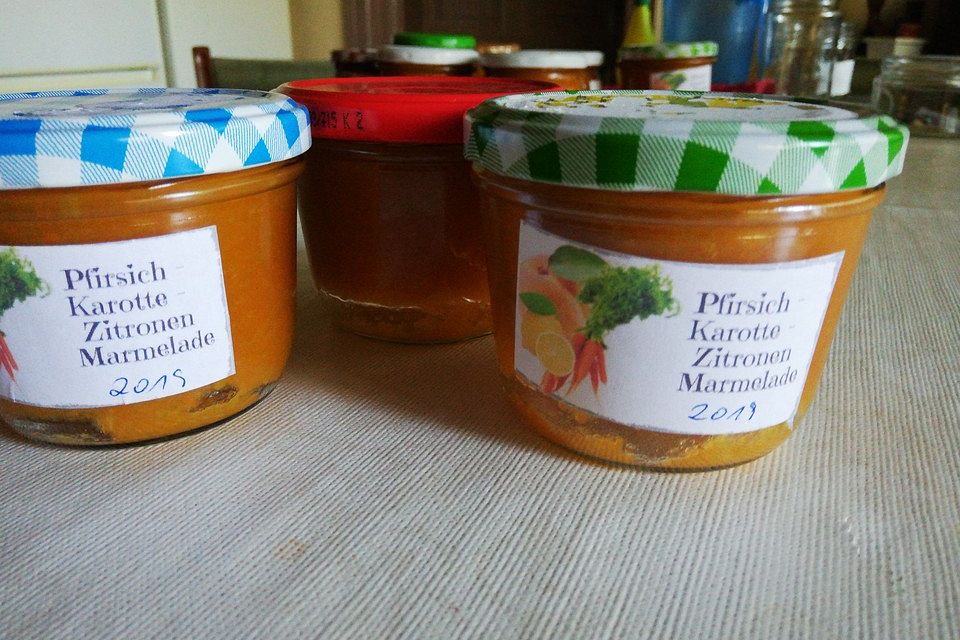 Pfirsich - Karotten - Zitronen Marmelade