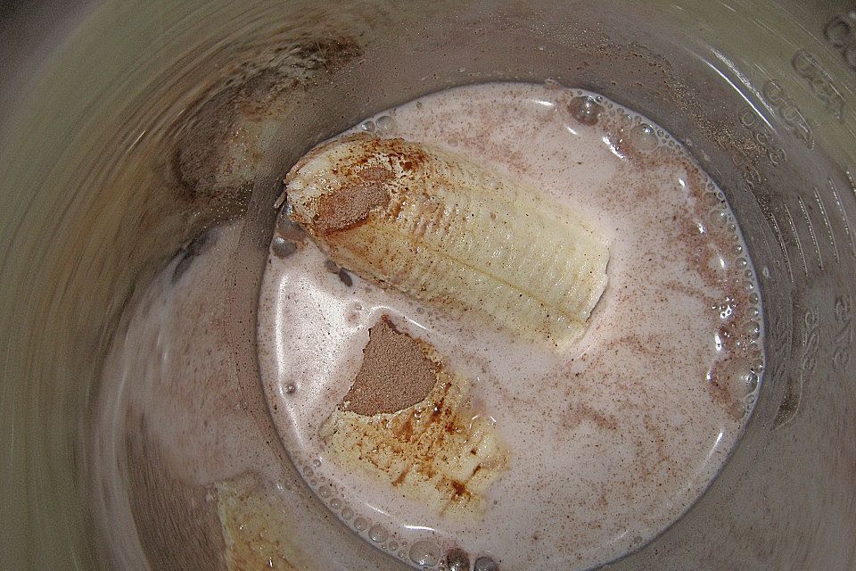 Bananenshake mit Schokoladengeschmack