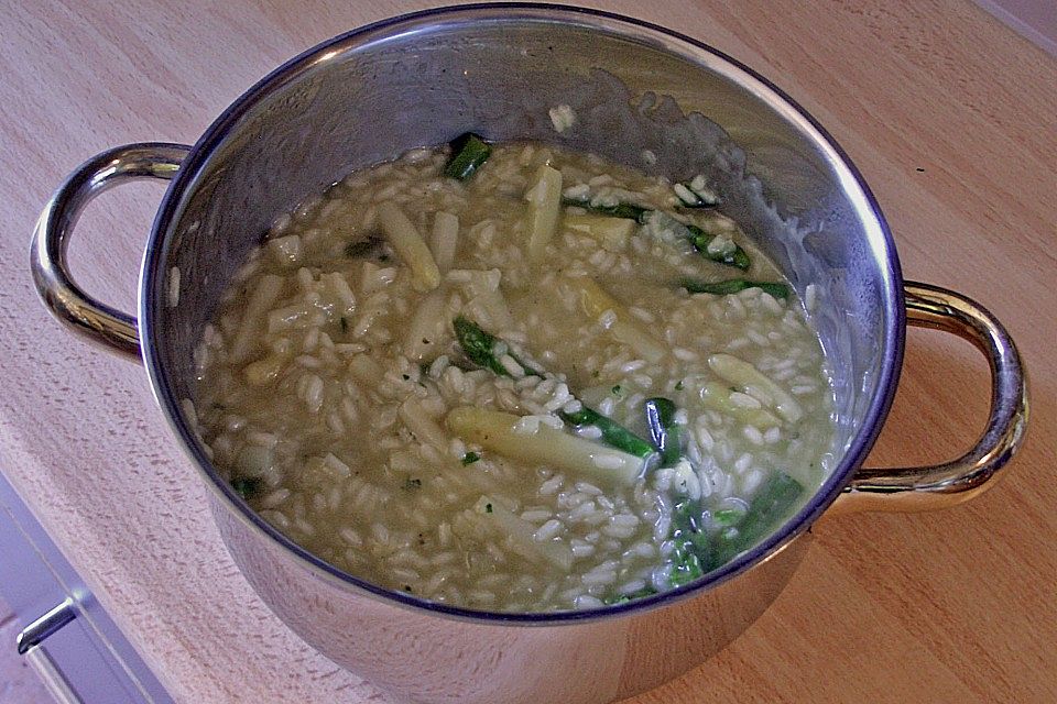 Grünspargel - Risotto