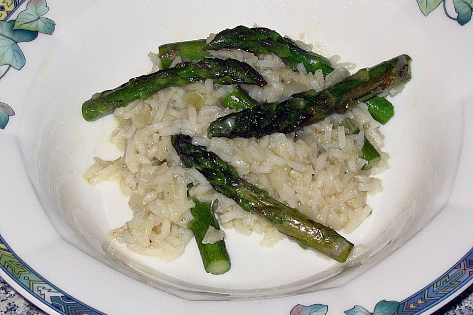 Grünspargel - Risotto