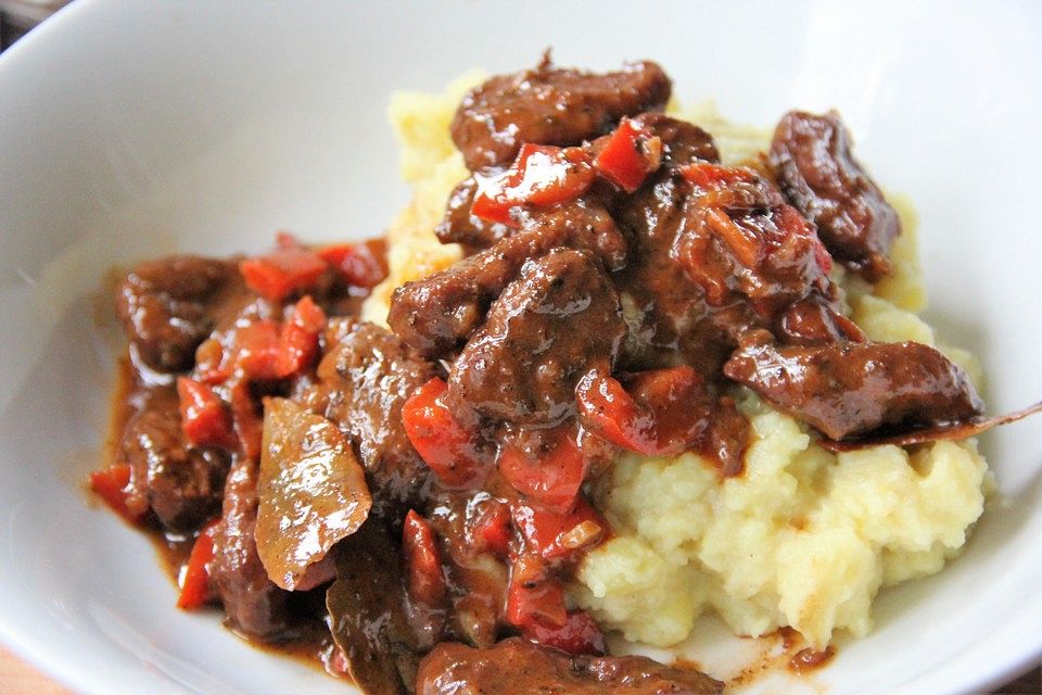 Seitan in Rotweinsauce