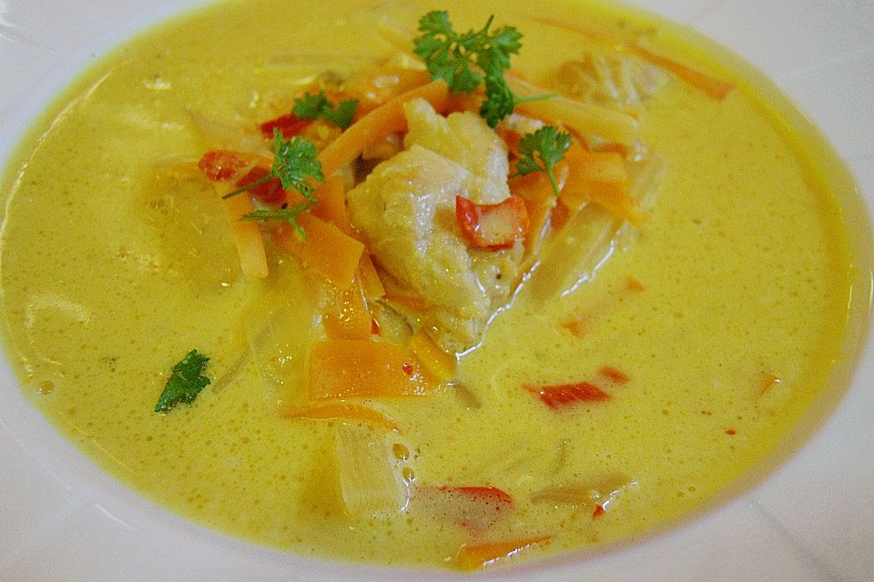 Asiatische Currysuppe