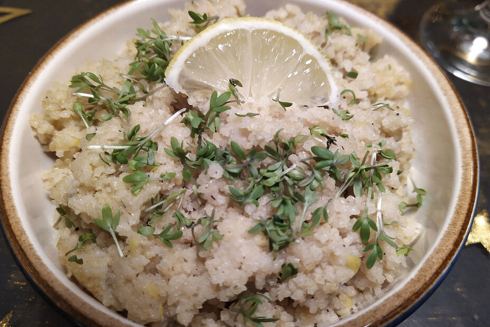 Zitronen-Couscous mit Kresse