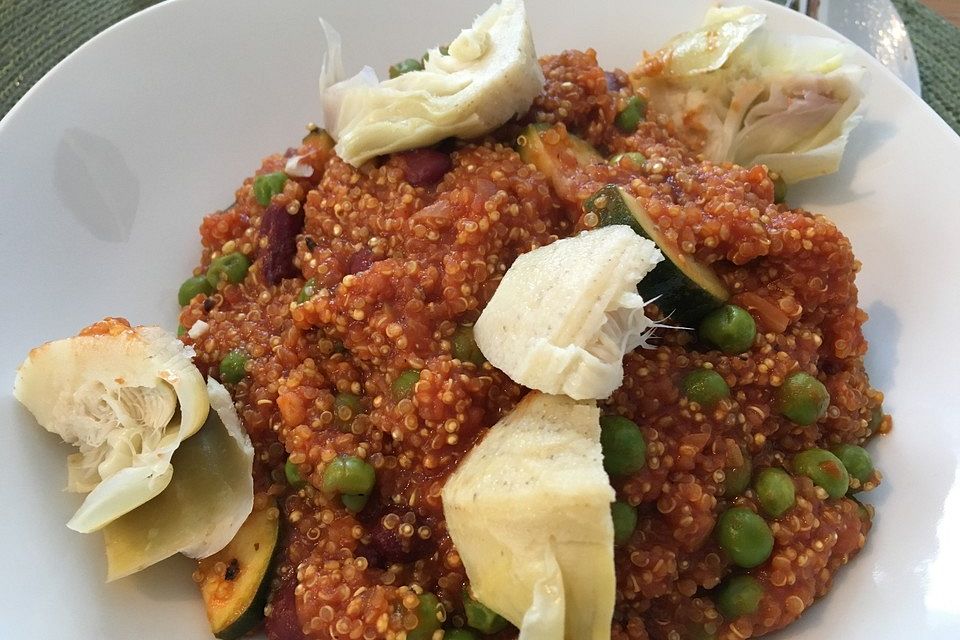 Vegetarische Quinoa-Paella