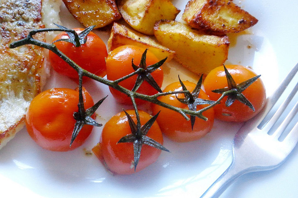 Geschmorte Vanille-Tomaten