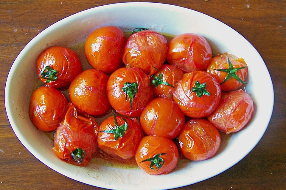 Geschmorte Vanille-Tomaten