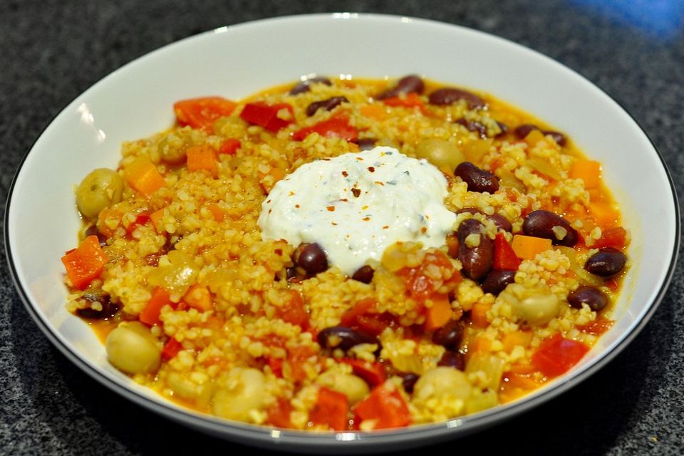 Gemüse - Chili mit Bulgur