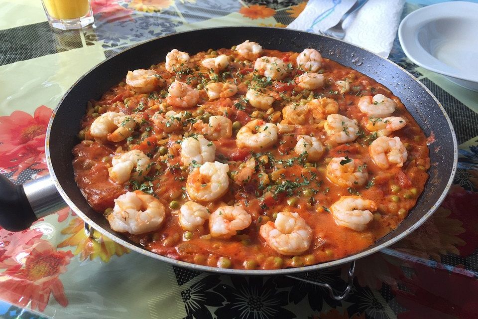 Cremige Fisch-Paella