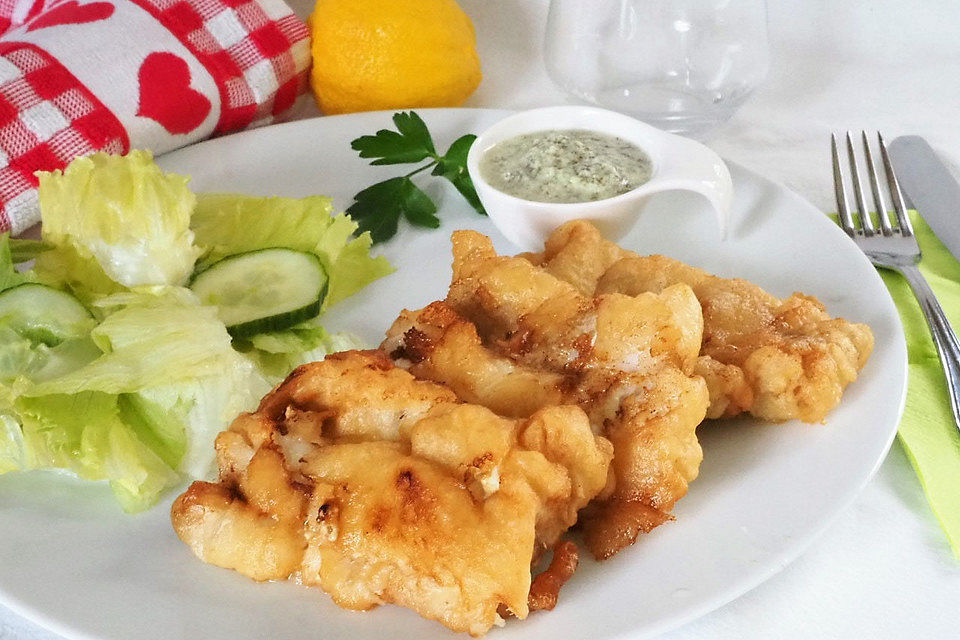 Fischfilet in Bierteig