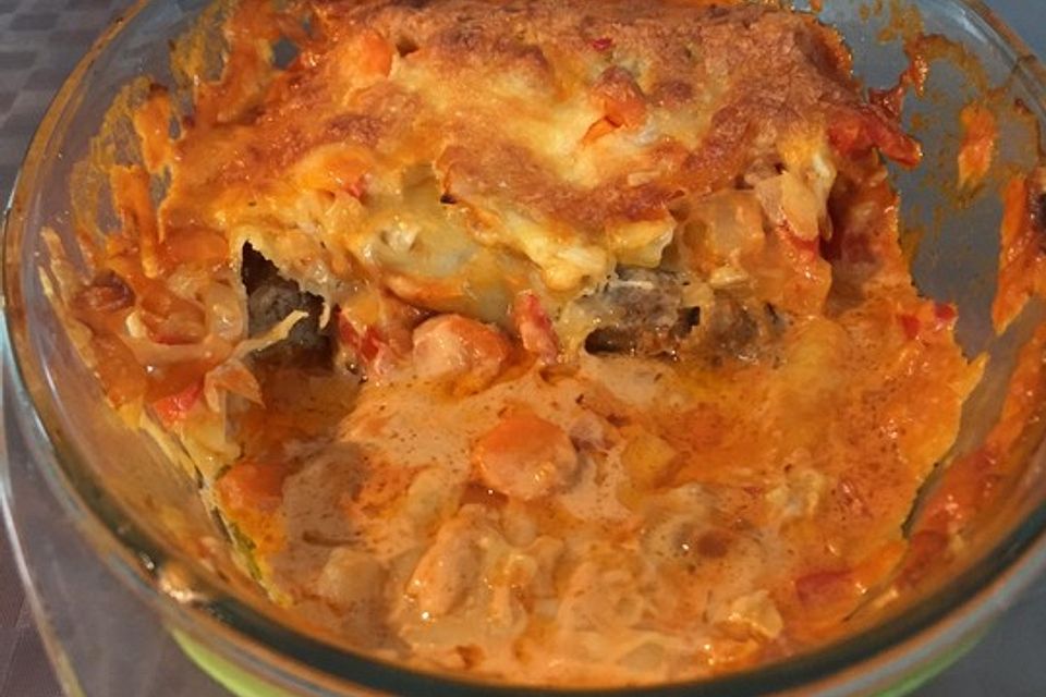 Cannelloni mit Hackfleischfüllung