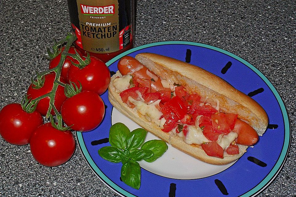 Hot Dog Caprese