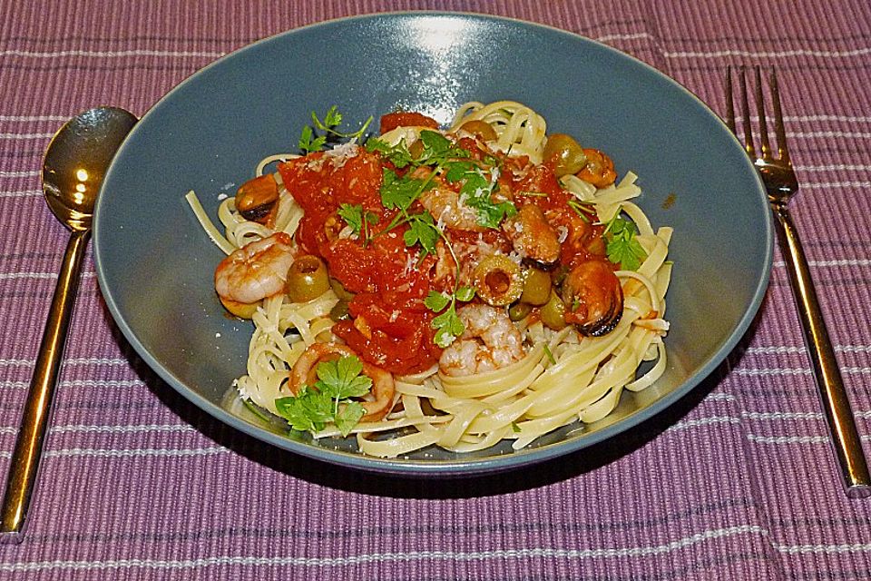 Spaghetti mit Meeresfrüchten