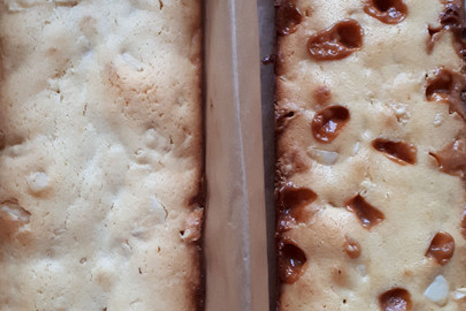 White Chocolate & Macadamia Brownies