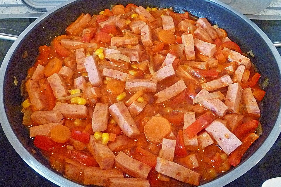 Leberkäs-Ragout