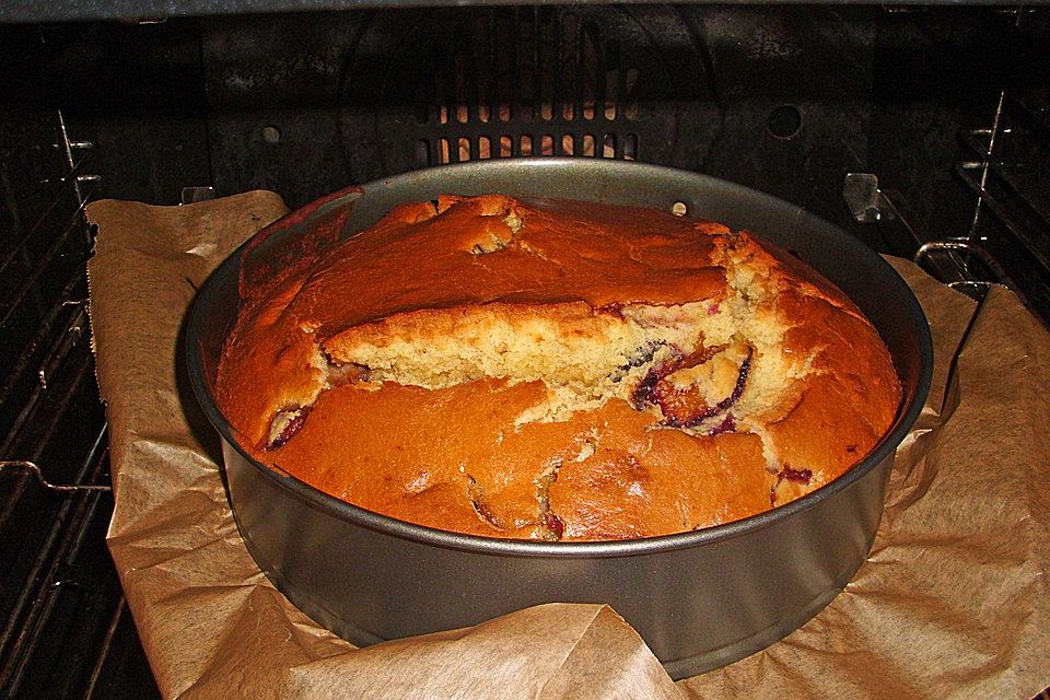 Zwetschgenkuchen mit Rührteig