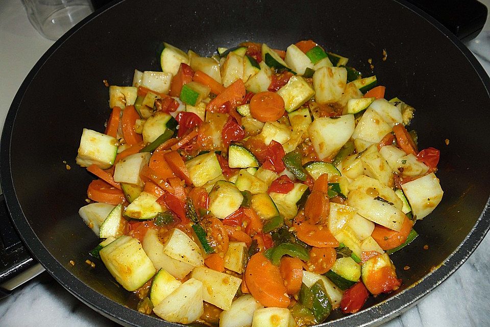 Zucchini-Kartoffel-Pfanne