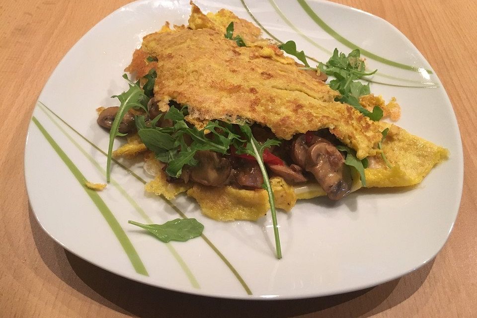 Omelette mit Pfifferlingen