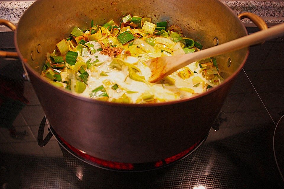 Lauchgemüse mit Curry