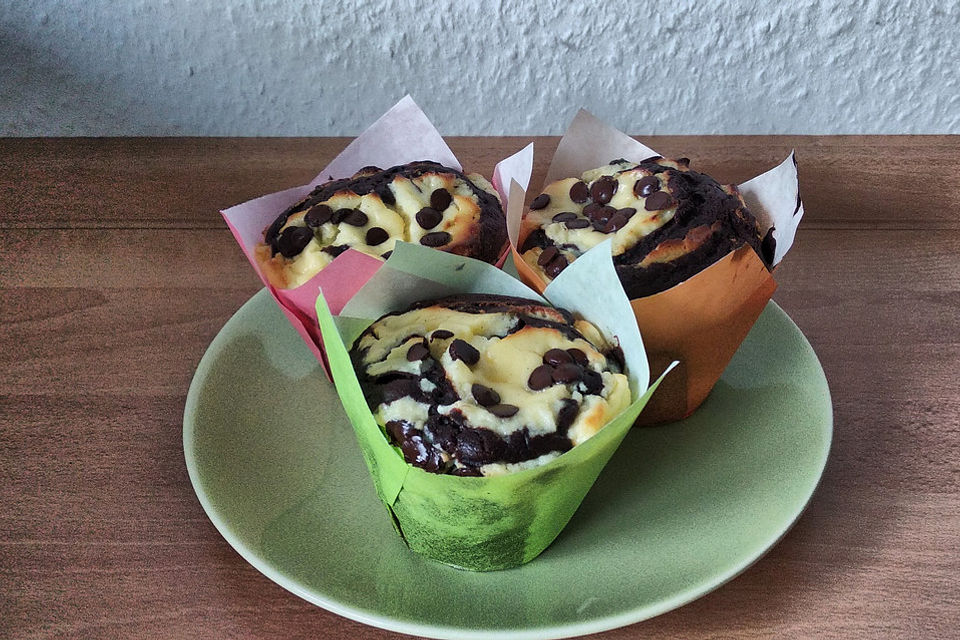 Double Chocolate Cheesecake Muffins