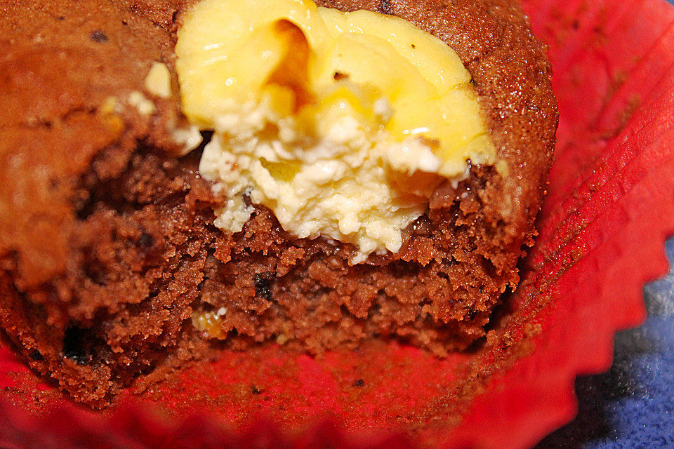 Double Chocolate Cheesecake Muffins