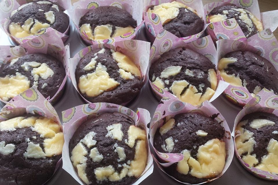 Double Chocolate Cheesecake Muffins