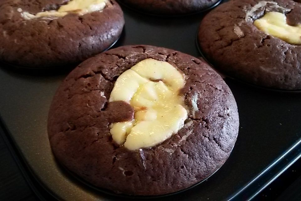 Double Chocolate Cheesecake Muffins