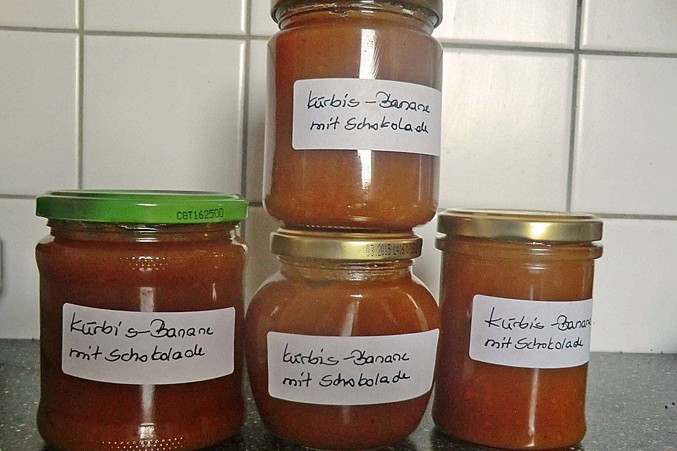 Kürbis-Bananen-Schoko Marmelade