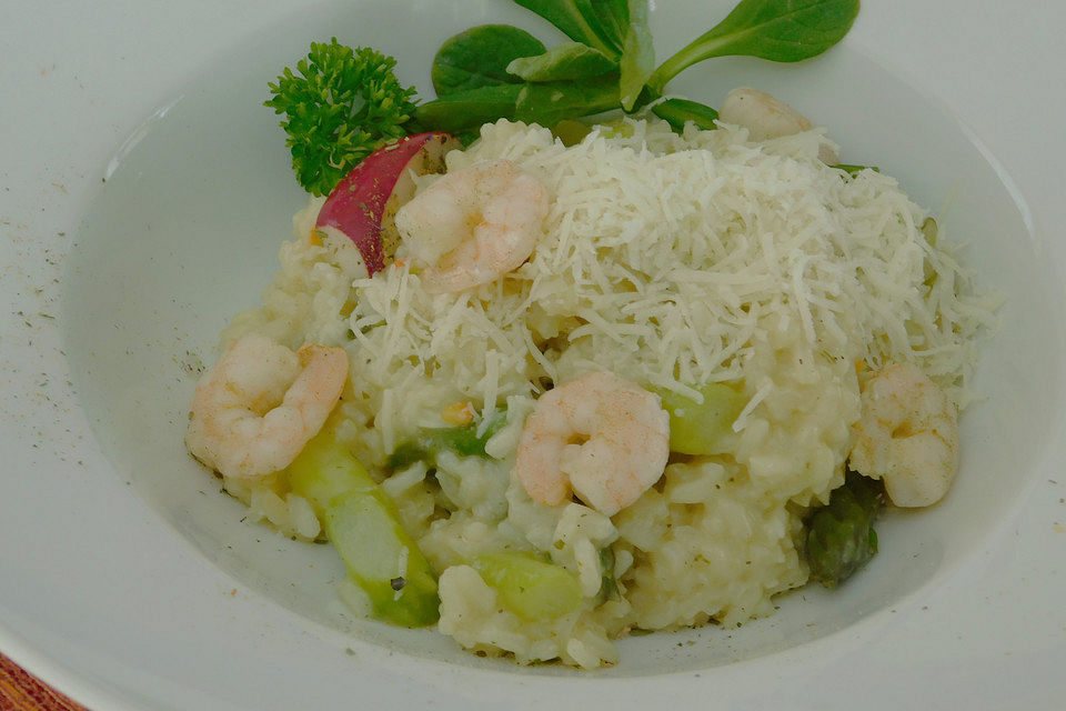 Champagner-Risotto mit Spargel