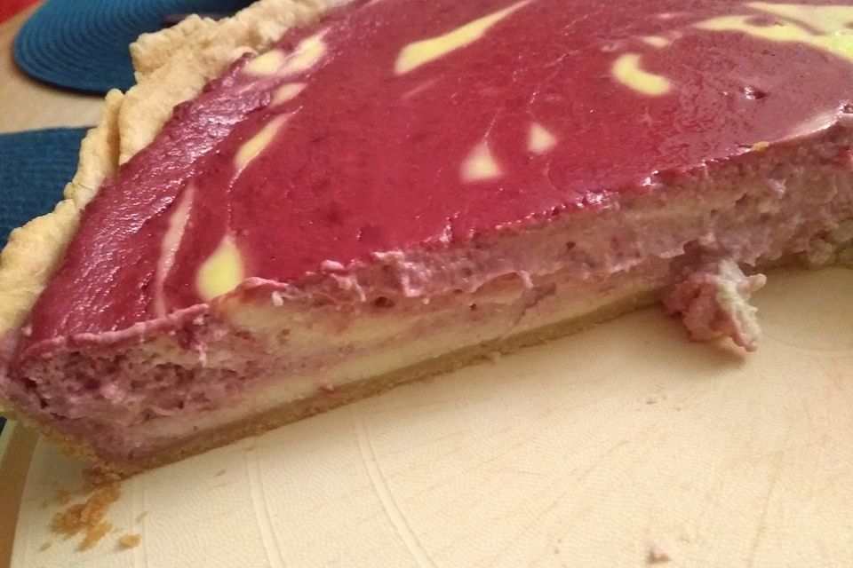 Zebra-Himbeer-Käsekuchen