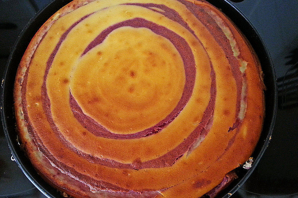 Zebra-Himbeer-Käsekuchen