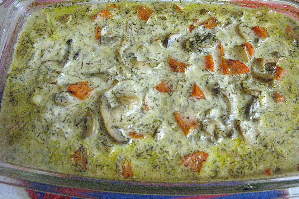 Fisch-Gemüsegratin