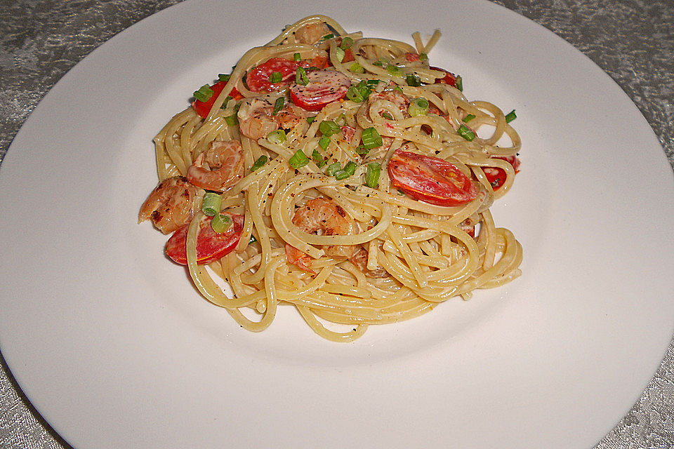 Spaghetti mit Scampi