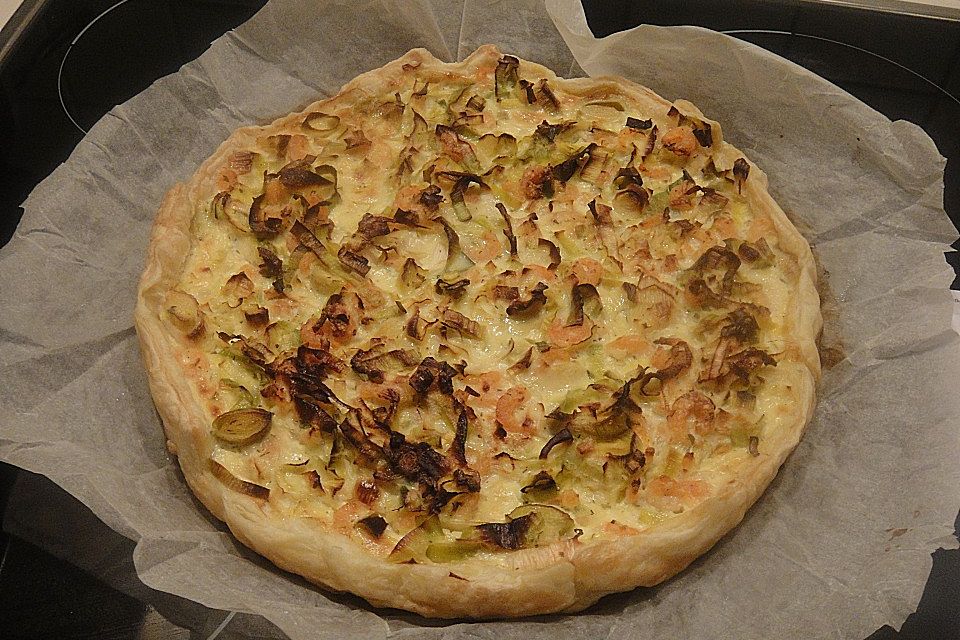 Lauch-Garnelen Tarte