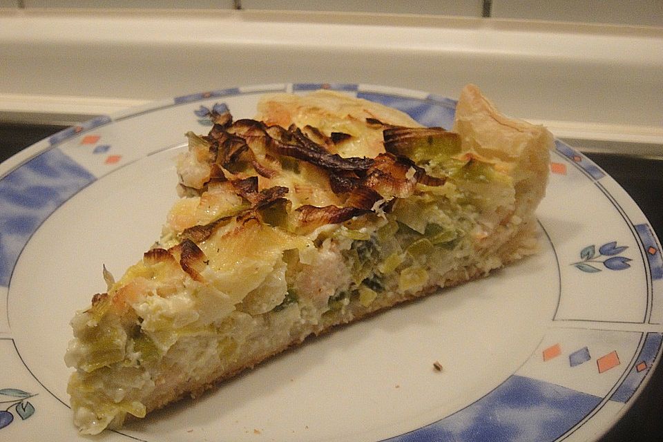 Lauch-Garnelen Tarte