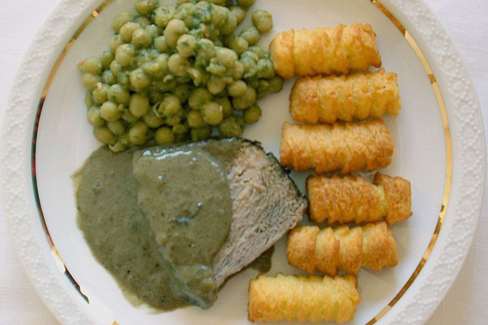 Braten an Kräutersauce