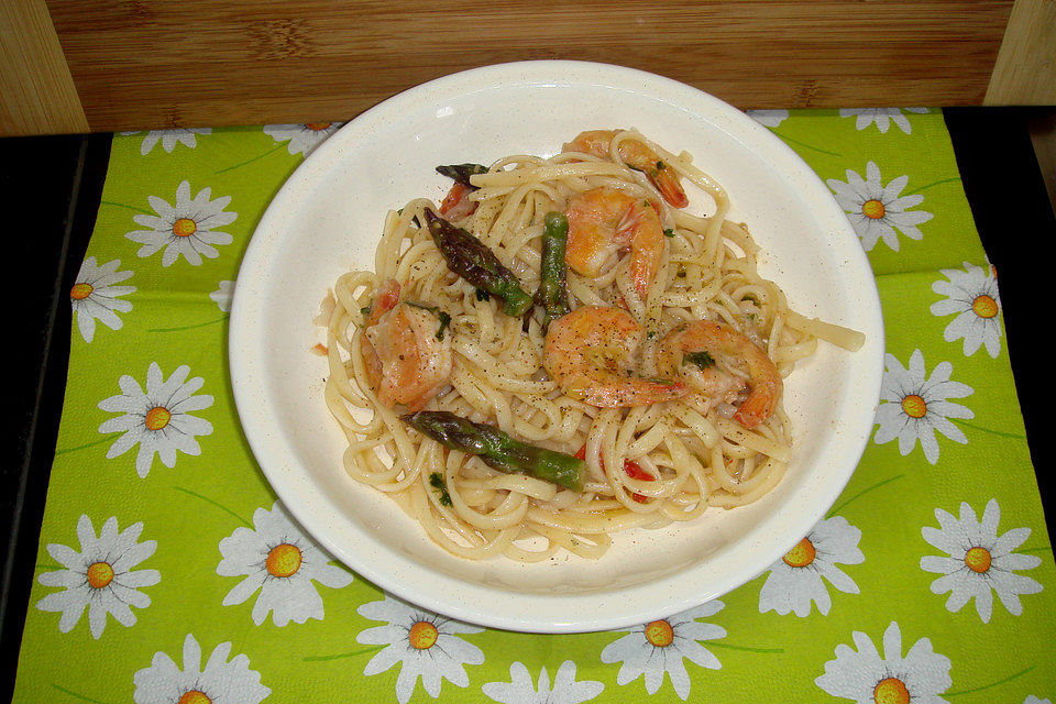 Spaghetti Scampi mit Kirschtomaten