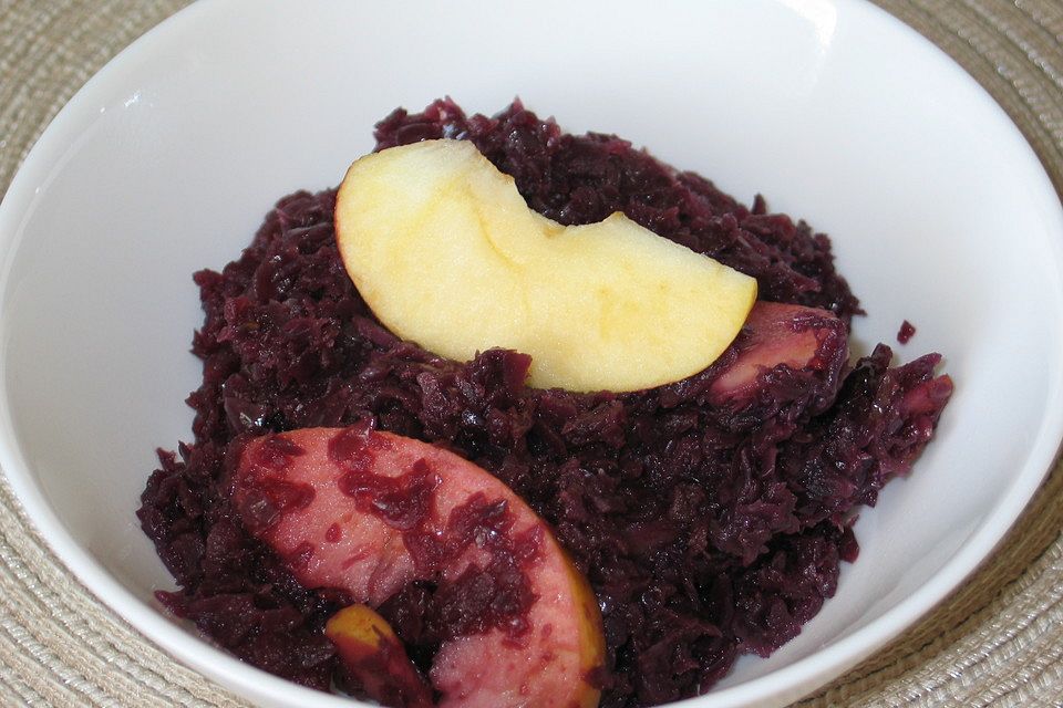 Apfelrotkohl mit Glühweingelee