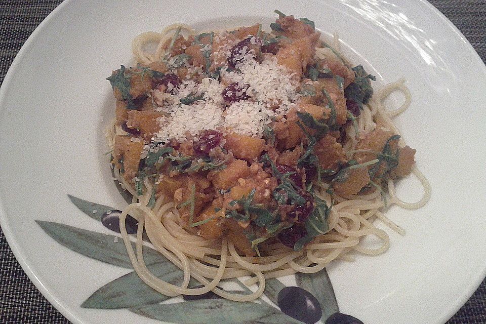 Spaghetti mit Kürbis