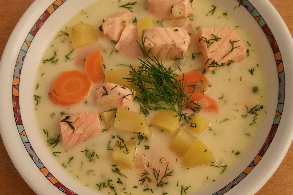 Finnische Lachssuppe