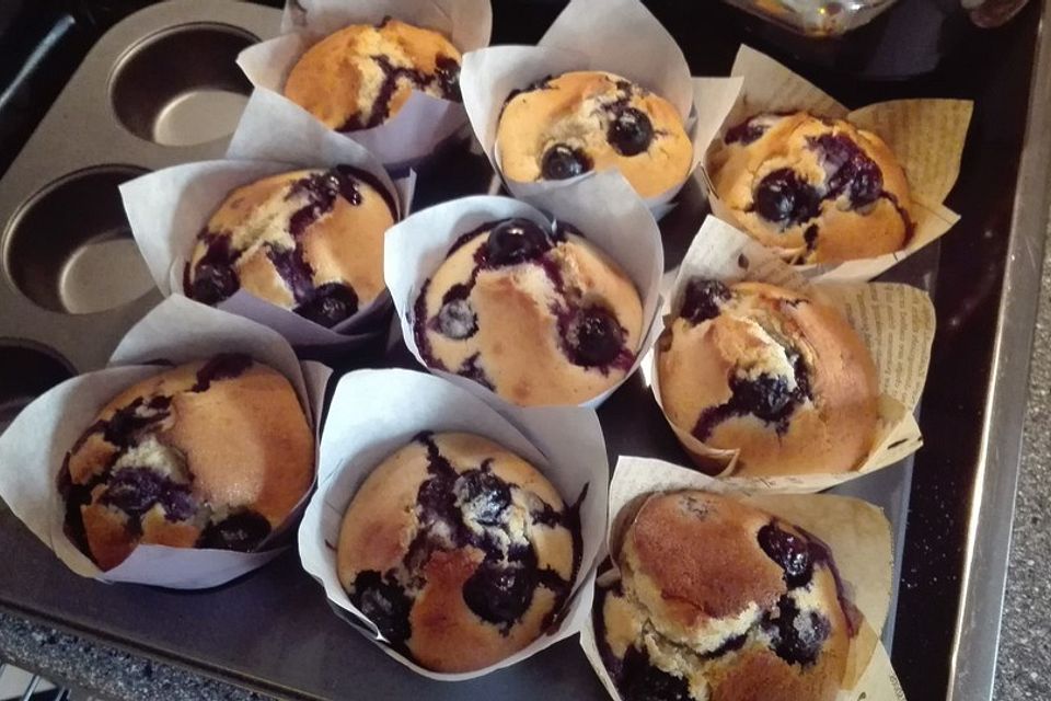 Blaubeer-Buttermilch Muffins