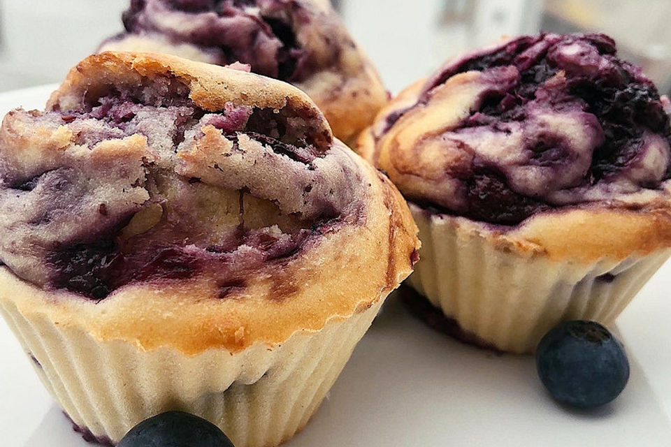 Blaubeer-Buttermilch Muffins