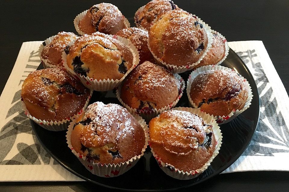 Blaubeer-Buttermilch Muffins