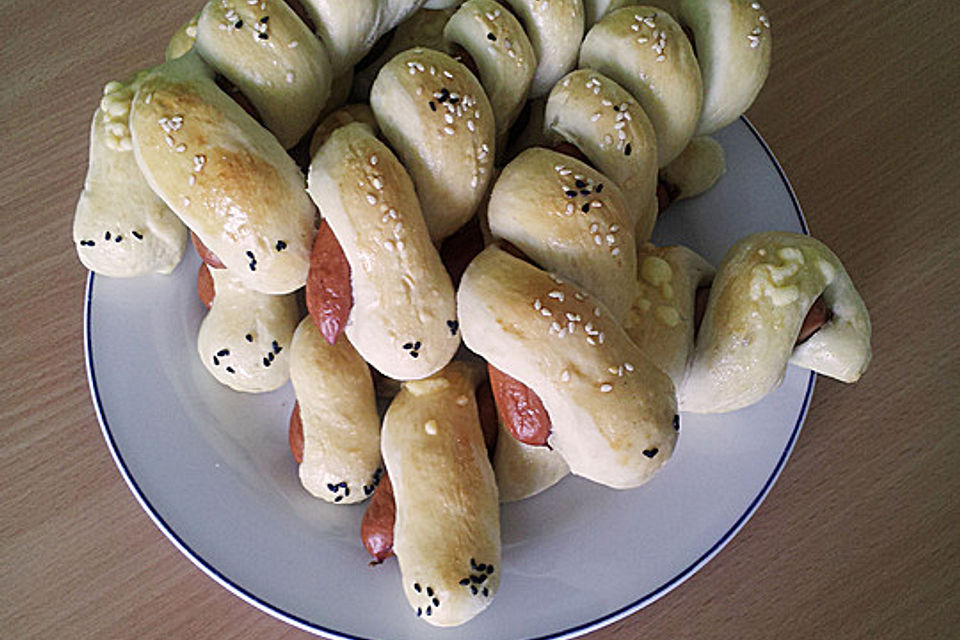 Hotdog-Schlangen