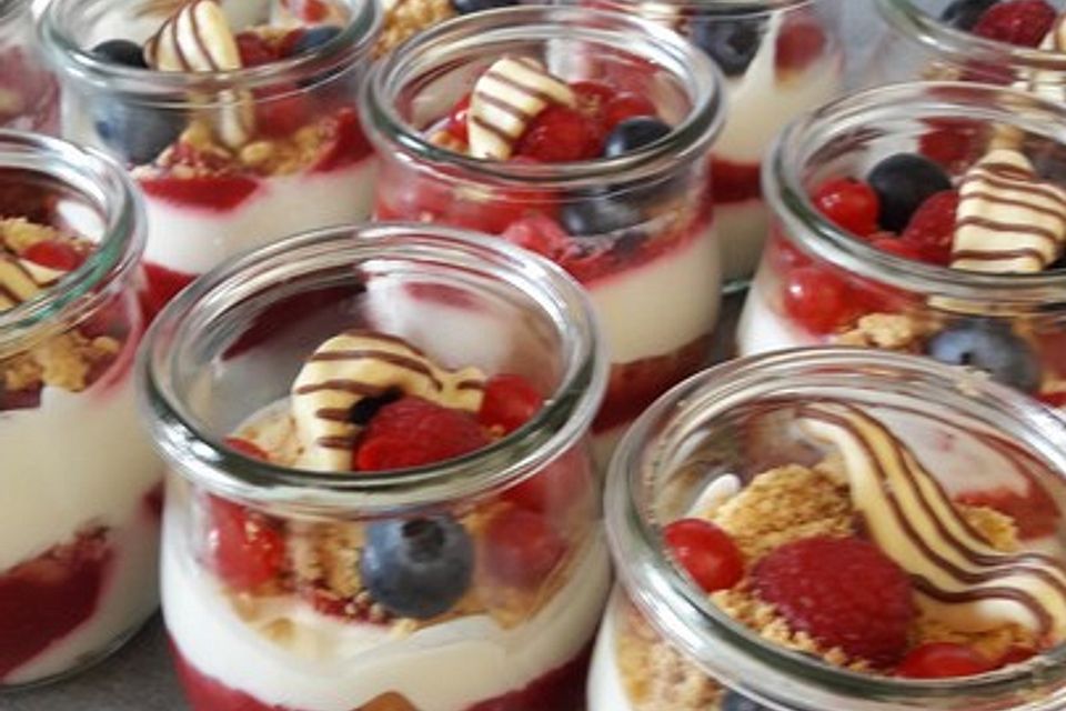 Cheesecake-Dessert im Glas