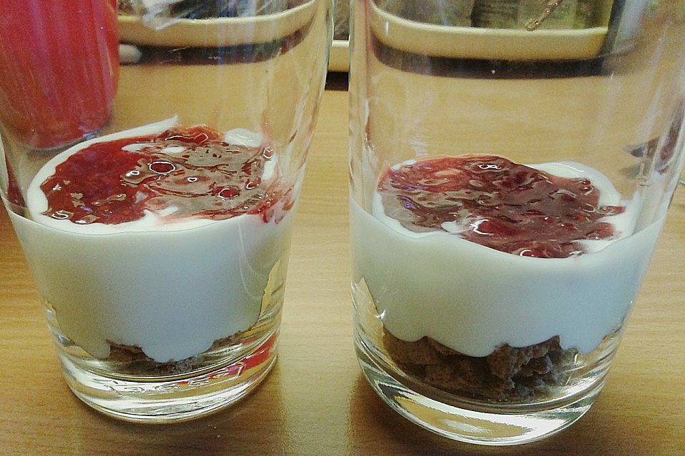 Cheesecake-Dessert im Glas