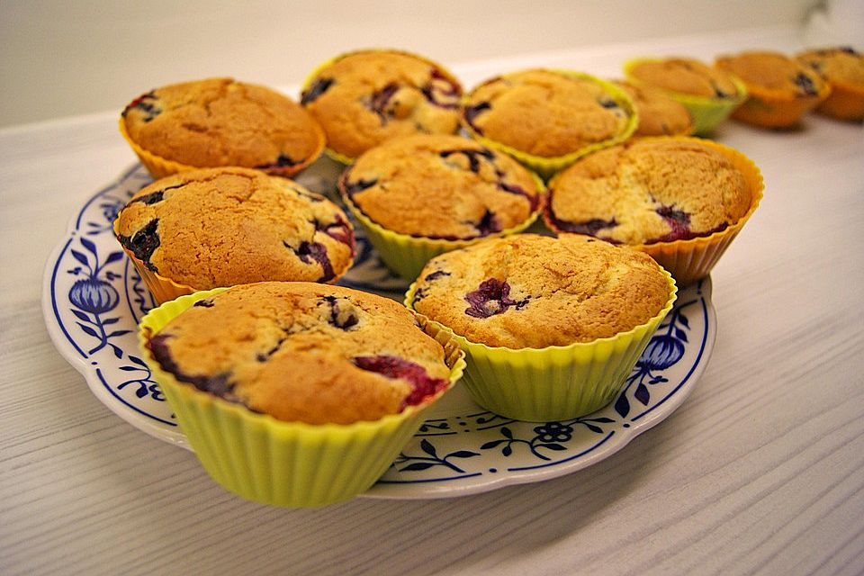 Blaubeermuffins, klassisch