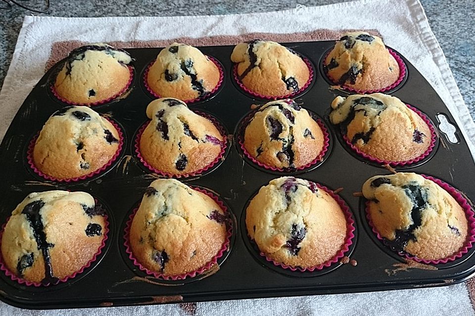 Blaubeermuffins, klassisch